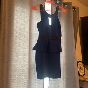 Royal blue body con dress